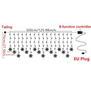 Cortina de Luzes LED Floco de Neve – Magia Natalina em Cada Detalhe